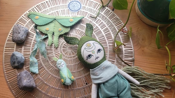 Image of Luna Moth Mama and Baby - Reserved for Cheryl
