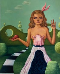 Image 1 of Bunny Hand-Embellished Art Print 