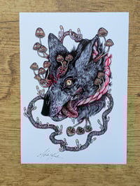 Image 1 of A5 Fungi Wolf Print 