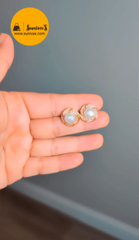 Image 3 of ADS2036-American Diamond Pearl Studs