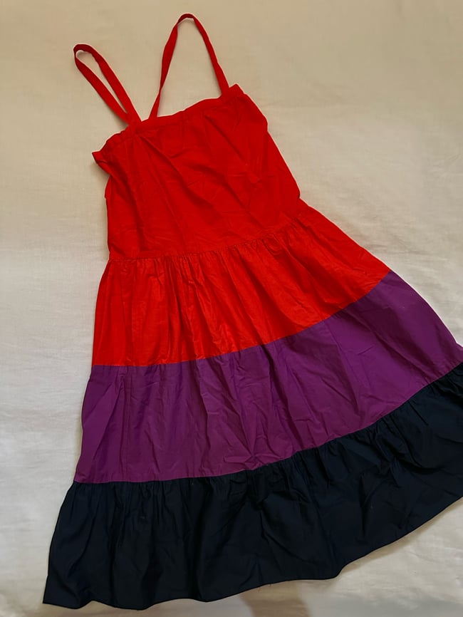 70s Ted Lapidus color block sundress 