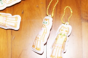 Silly Cat Girl Cloth Keychain