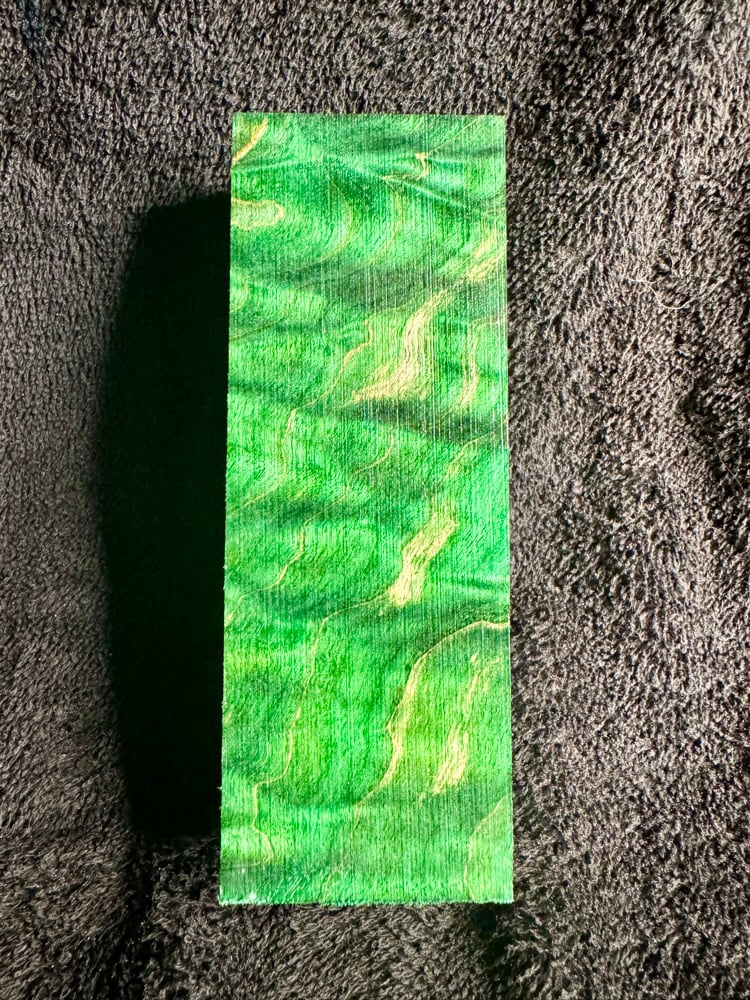 Image of Green Quilted Maple Knife Block