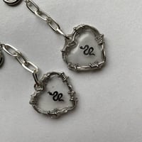 Image 4 of 'Serpent's Heart' // Huggie Earrings