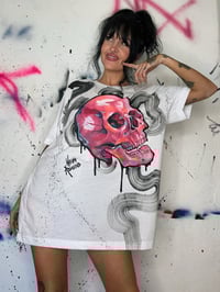 Image 3 of “PINK PUNX” ONE OF A KIND PAINTED T-SHIRT XL