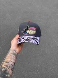 Image 5 of MULTI TONE GREY TAMPA BAY DEVIL RAYS CUSTOM A FRAME HAT