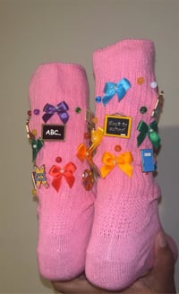 Image 2 of Kids Jeweled Charm Socks 