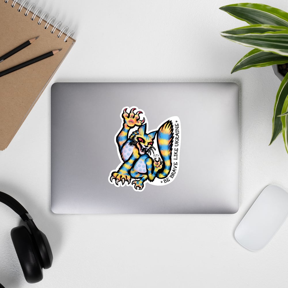 Image of Brave Cat Ukraine Sticker