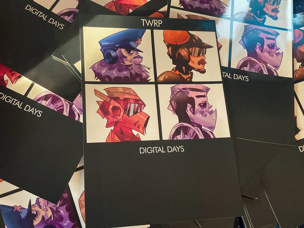 Image of TWRP gorillaz “Demon Days” print