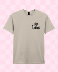 Image 2 of She Who Dares T-shirt - Sand