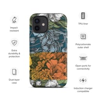 Image 11 of Art Nouveau Inspired Colorful Quartet Boho Hippie Floral Sketch Tough Case for iPhone®