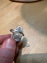 Image 4 of Pale blue seaglass ring, size N
