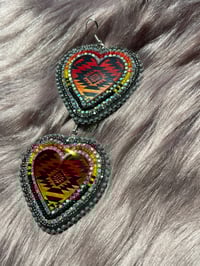 Image 10 of Fire Heart Earrings 