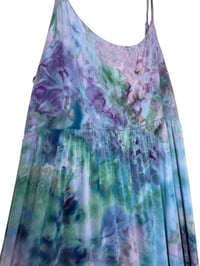 Image 6 of XL Jersey Knit Long Sundress in Mermaid Watercolor Ice Dye