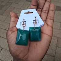 Image 1 of Green Agate Earrings