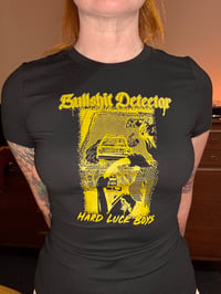 Image 2 of Yellow on black babydoll tee