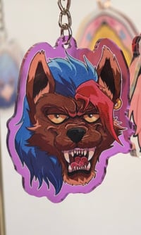 Image 2 of Viktoriia (Werewolf woman) (Double sided acrylic keychain)