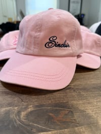 Baseball Cap - Pink with Navy Script