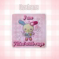 Image 4 of PREORDER silly and cute quote square-shaped 2.5 inch vinyl holographic stickers!