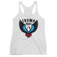 Image 2 of Trump 2024 Patriotic Eagle Republican Shirt Women's Racerback Tank