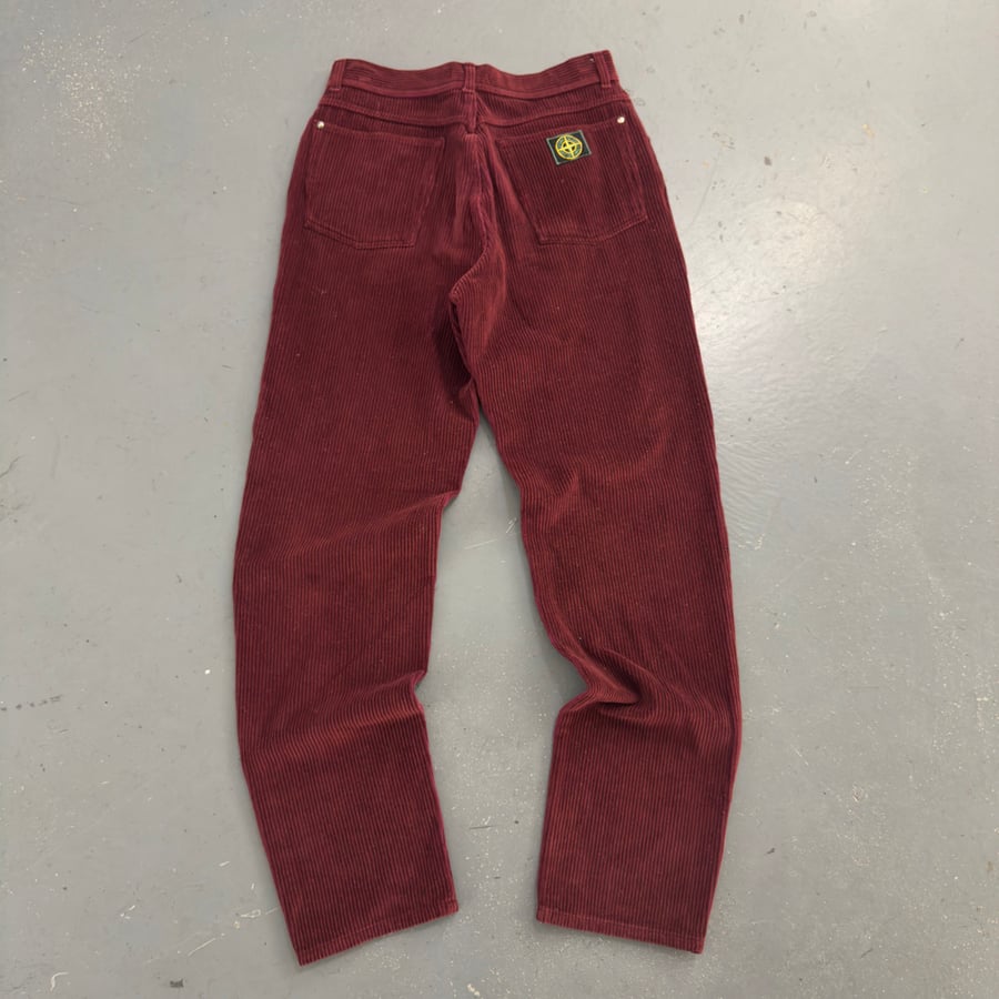Image of 1980s Stone Island jumbo corduroy trousers, size 30” x 32”