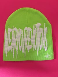 Image 1 of Wear your emotions neon green beanies 