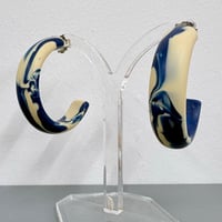 Image 1 of NEW! INK cobalt hoops
