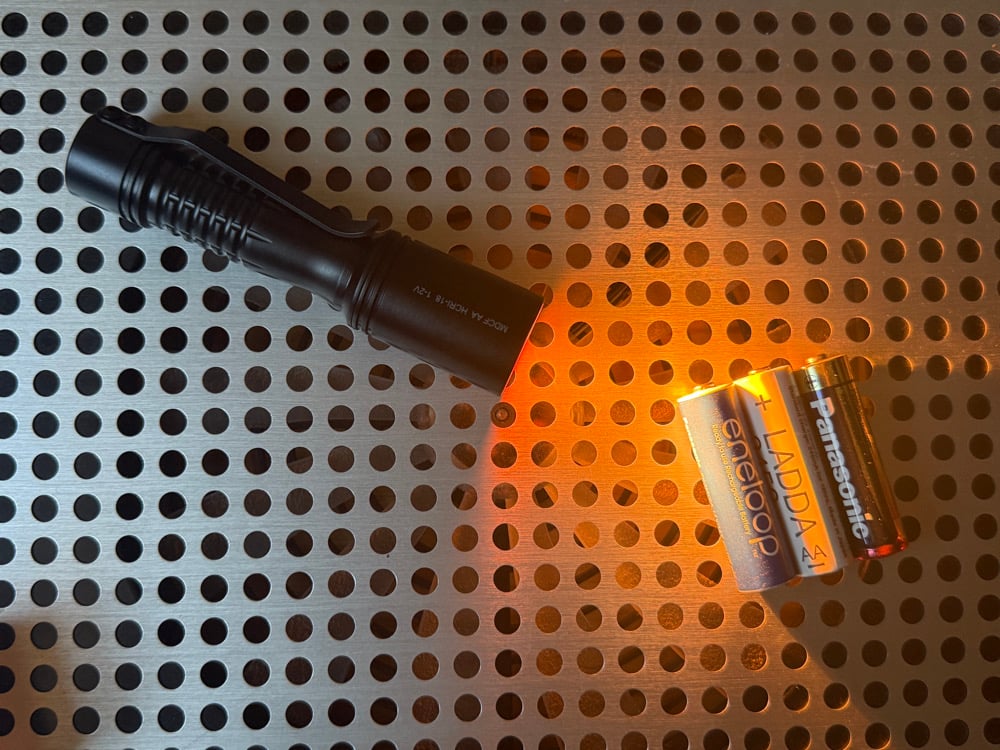 MDCF AA HCRI Flashlight 1800K | Kōsen Fine Flashlights