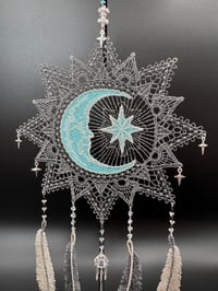 Image 3 of Glow In The Dark Moon Star Dreamcatcher