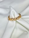 LOVE ME HEART OUTLINE ADJUSTABLE 14K GOLD PLATED RING