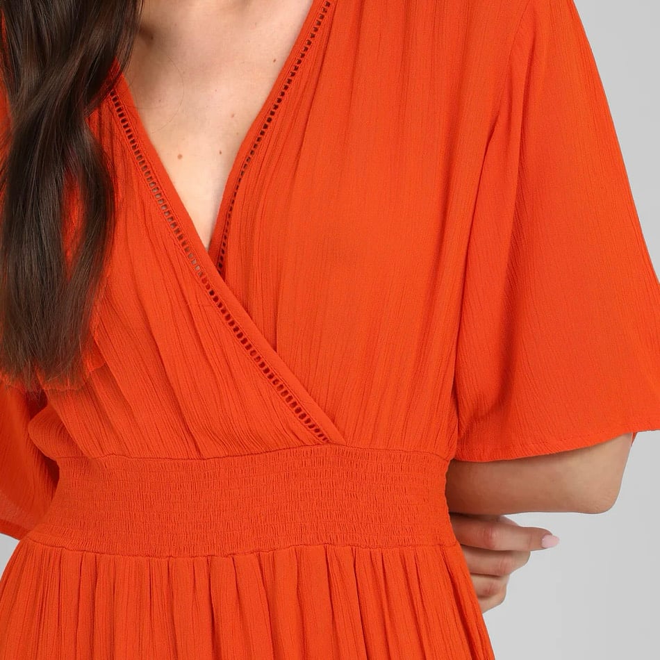 Image of Robe longue cache Cœur Orange 