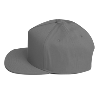 Image 4 of Grey Skull Flat Bill Snapback Hat