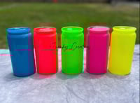 Image 2 of Neon Color Glass Can Set