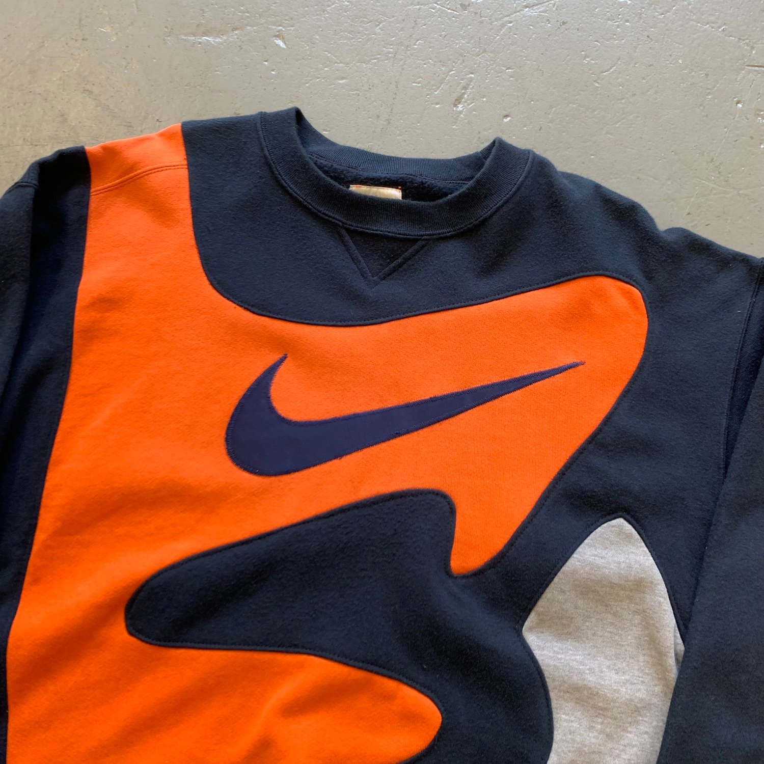 Image of 90s Nike rework big swoosh sweatshirt size xl 