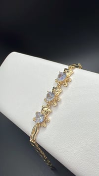 Image 1 of GOLD TEDDY BEAR BRACELET.