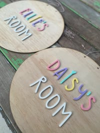 Image 2 of Personalised Wooden Kids Room/Door Sign/Room Signs 