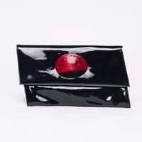 Image 1 of  Patent Leather Asymmetrical Clutch