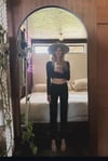 vintage Betsey Johnson velvet python trousers