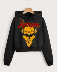 Black Venom Crop Hoodie