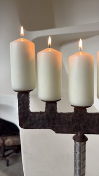 Image 2 of Chandelier brutaliste 5 feux 