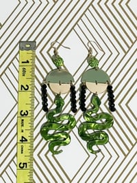 Image 3 of Green Viper Earrings 