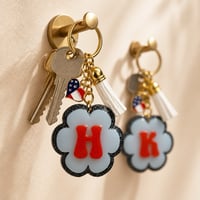 Image 2 of All American Floral Letter Keychain 