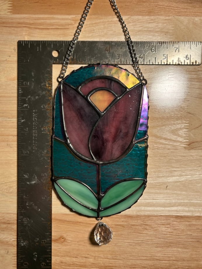 Image of Stained Glass Tulip Sun Catcher 