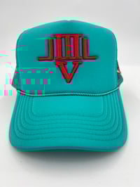 Image 1 of LVL3 NYC JADE & RED TRUCKER HAT