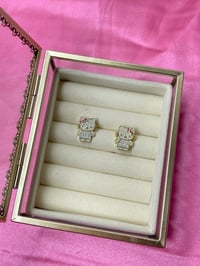 PINK KITTY EARRINGS 
