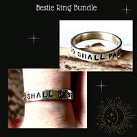 Image 1 of 2 Handmade This Too Shall Pass Sterling Sterling Silver Stacking Rings 925