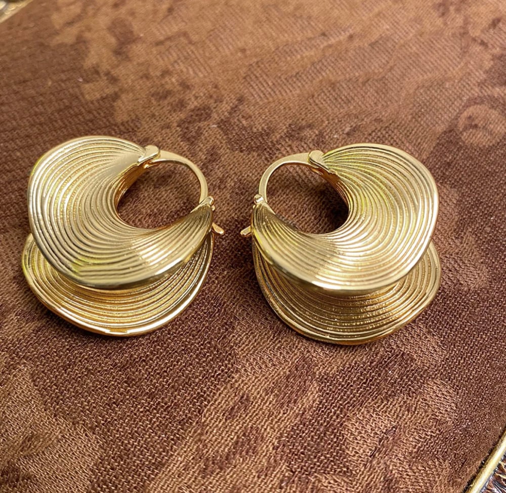Image of Elgant  Lady Geometric  Solid Color Earrings 