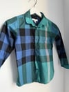  Burberry light blue plaid shirt