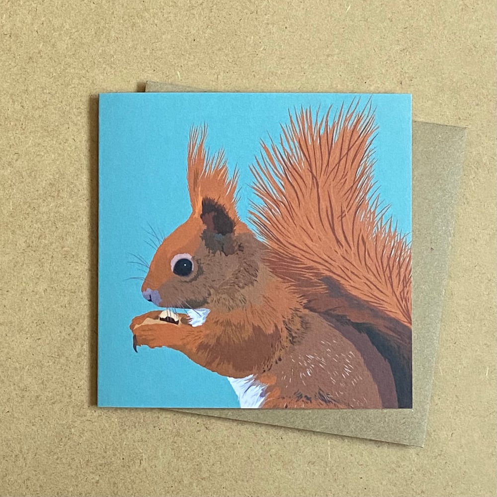 Image of Red Squirrel Greetings Card