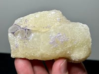 Image 11 of QR Code Fluorite On Druzy Quartz Matrix Specimen | Guizhou China #2821